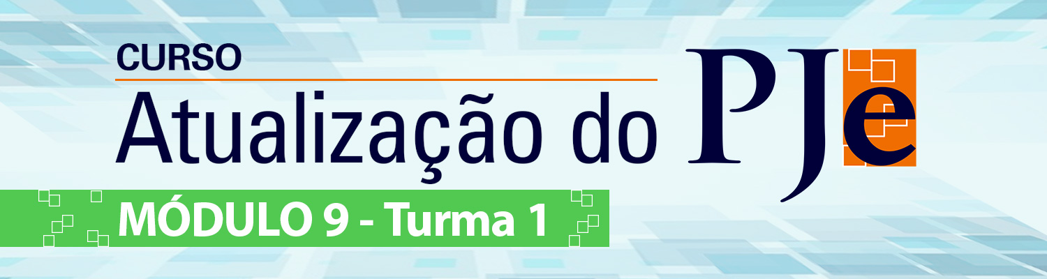 Curso Atualização do PJe - Módulo 9 (Turma 1) Curso Atualização do PJe - Módulo 9 (Turma 1)