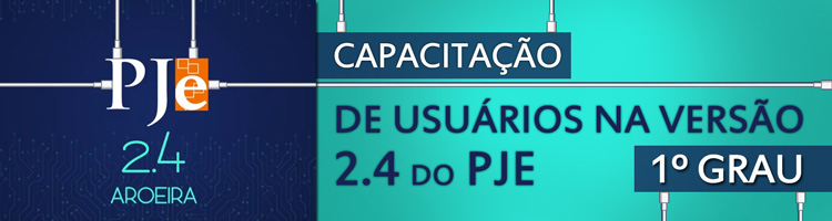 Capacitação de usuários na versão 2.4.0 do PJe (1º GRAU) Capacitação de usuários na versão 2.4.0 do PJe (1º GRAU)