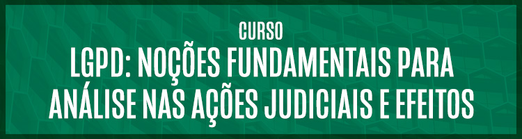 Curso "LGPD: noções fundamentais para análise nas ações judiciais e efeitos"