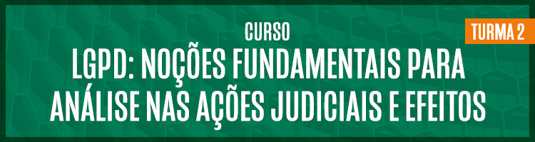 Curso "LGPD: noções fundamentais para análise nas ações judiciais e efeitos" - Turma 2