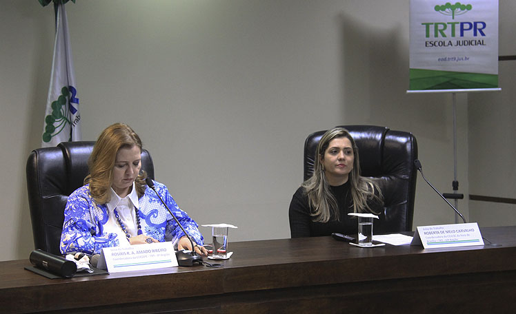 Juízas Rosíris Rodrigues de Almeida Amado Ribeiro e Roberta de Melo Carvalho