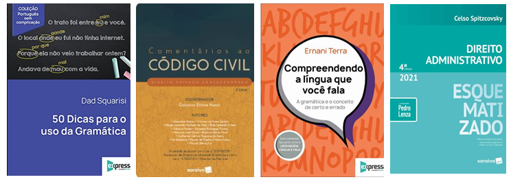 Imagem com as capas dos livros mencionados no texto