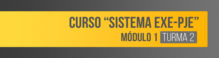 Curso "Sistema EXE-PJE" - Módulo 1 - Turma 2